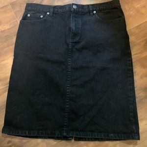 Ralph Lauren black- denim pencil-skirt
